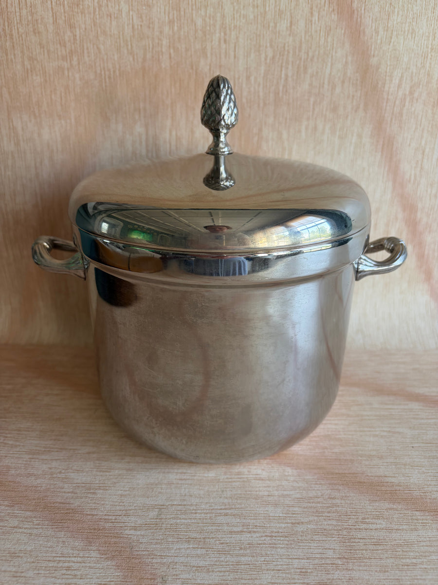 Silverplate Ice Bucket with Acorn Finial