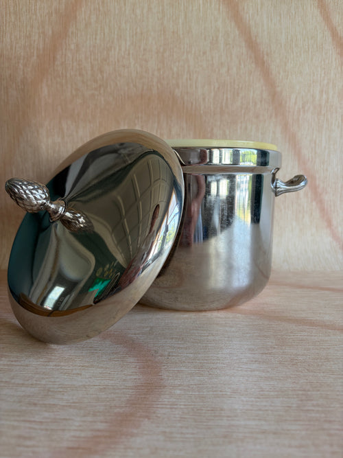 Silverplate Ice Bucket with Acorn Finial
