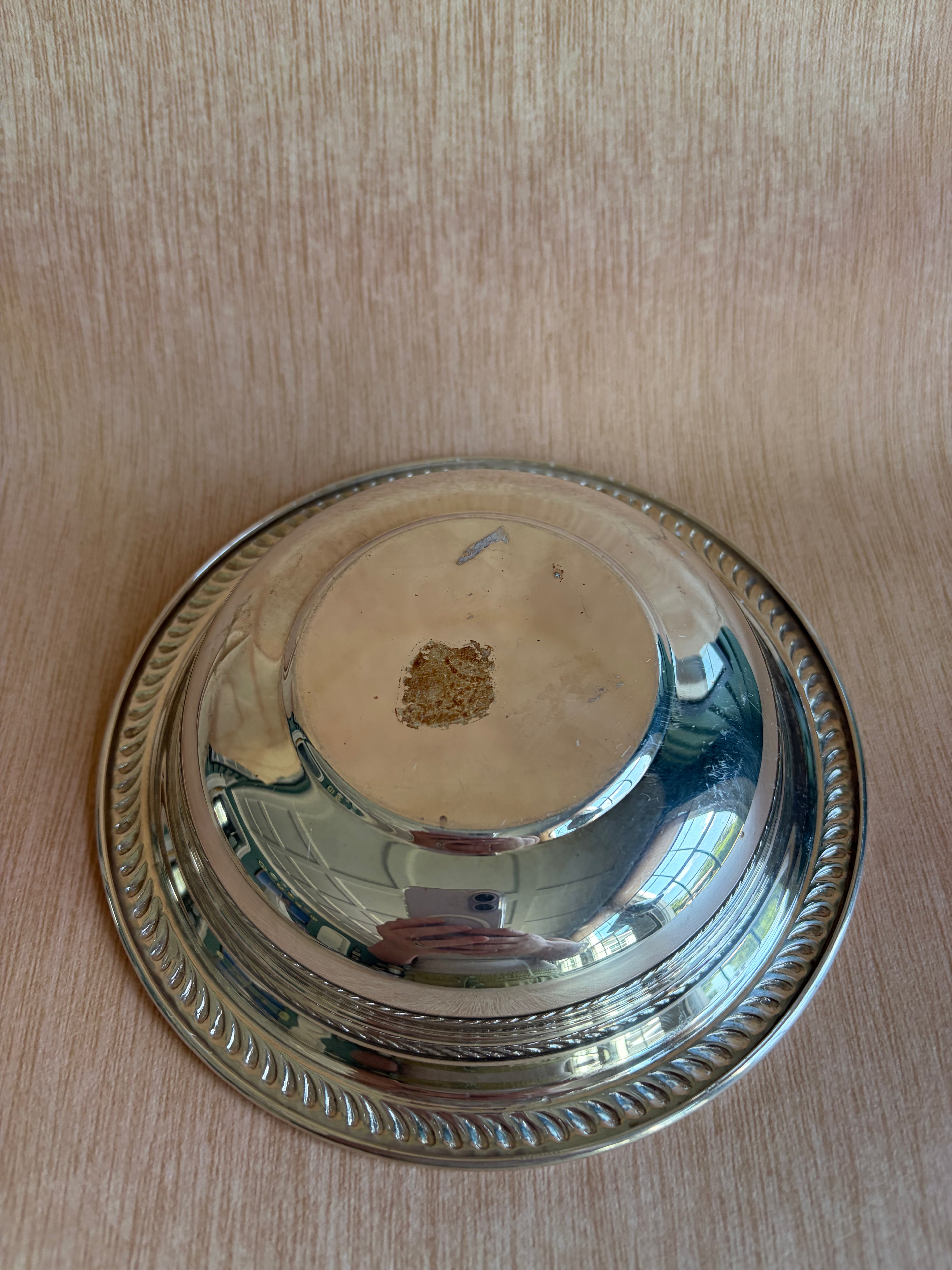 Silverplate Serving Bowl with Gadroon Rim
