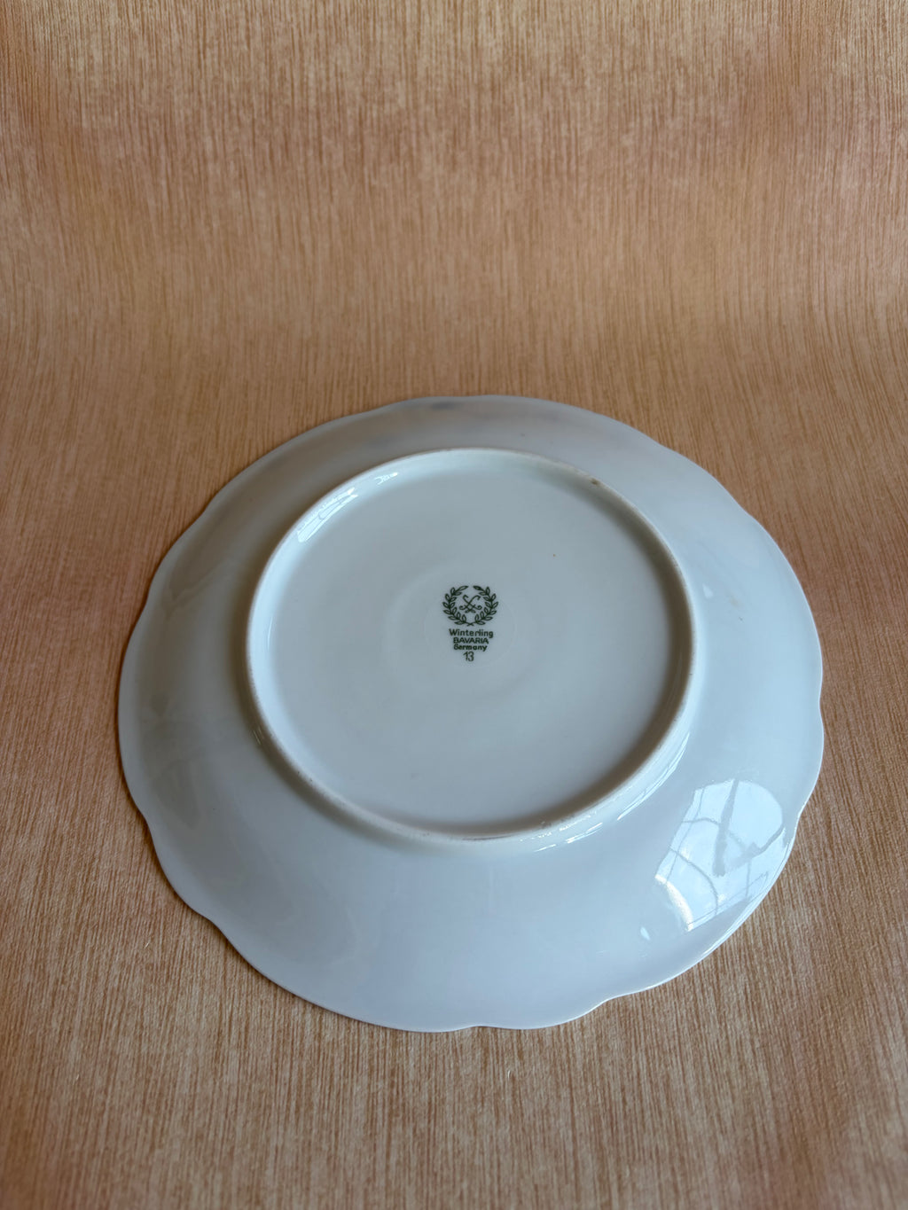 Winterling Bavaria Blue Strawflower Scalloped Salad Plate