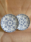 Pair of Vintage Winterling Bavaria Blue Strawflower Dinner Plates