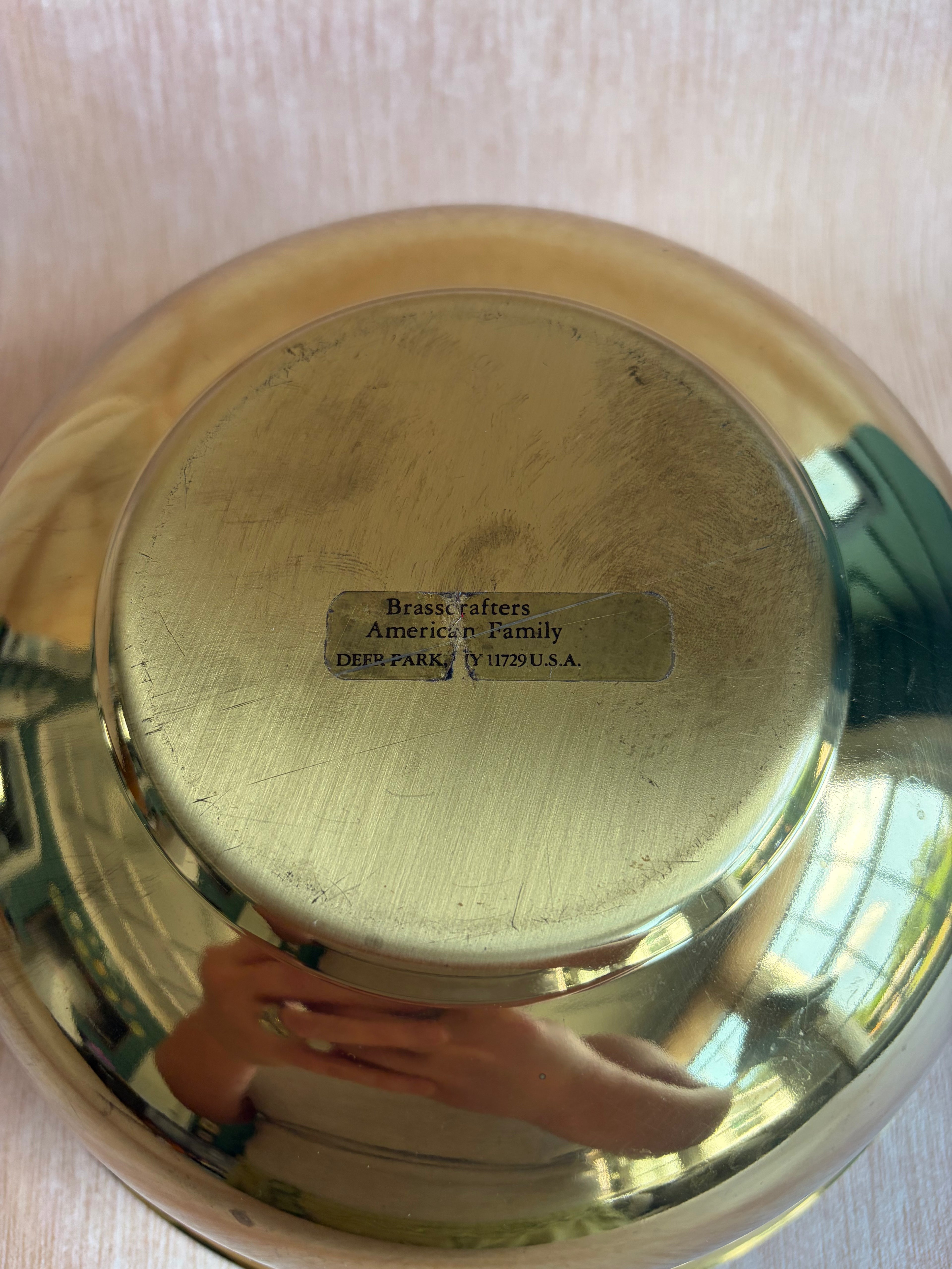 Vintage Brasscrafters Solid Brass Bowl