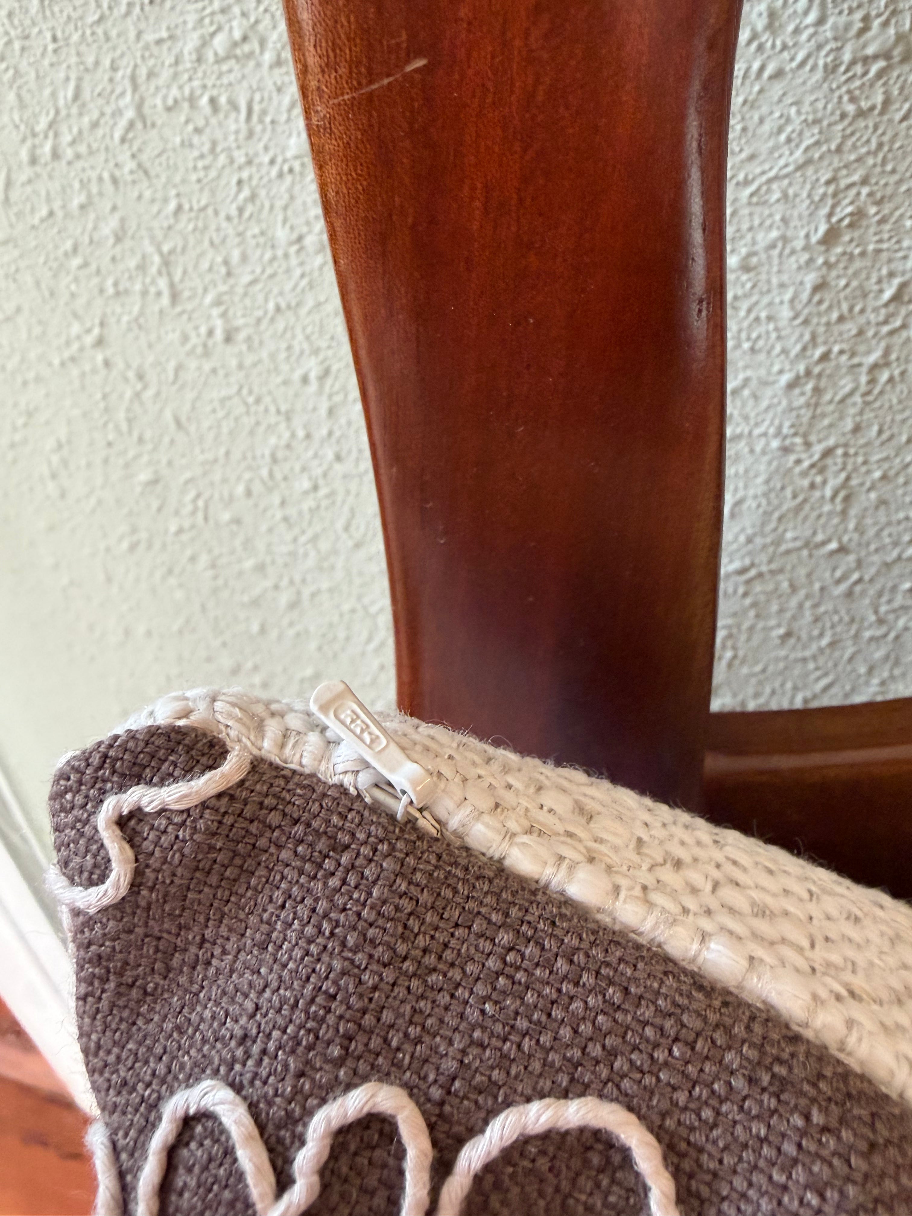 Custom Lumbar Designer Fabric Pillows in Brown