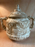Vintage Majolica-Style Castle Tureen