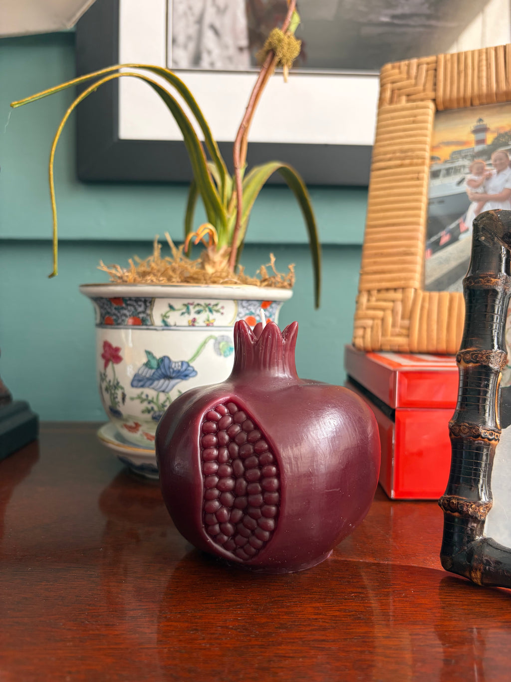 Pomegranate Candle in Burgundy