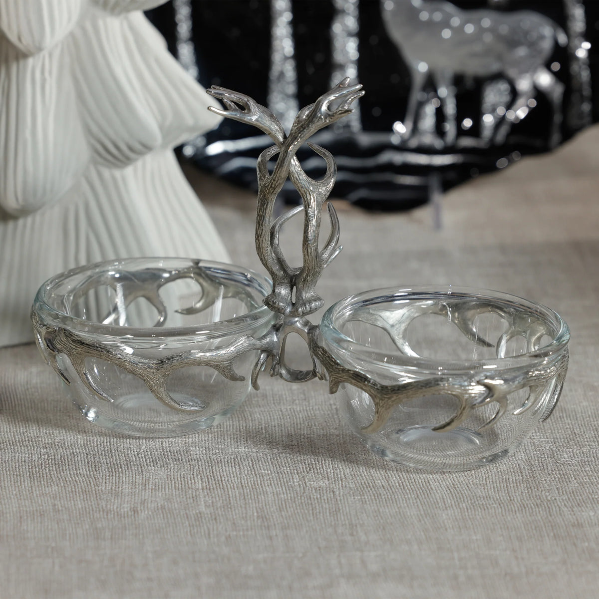 St. Anton Pewter & Glass Condiment Set
