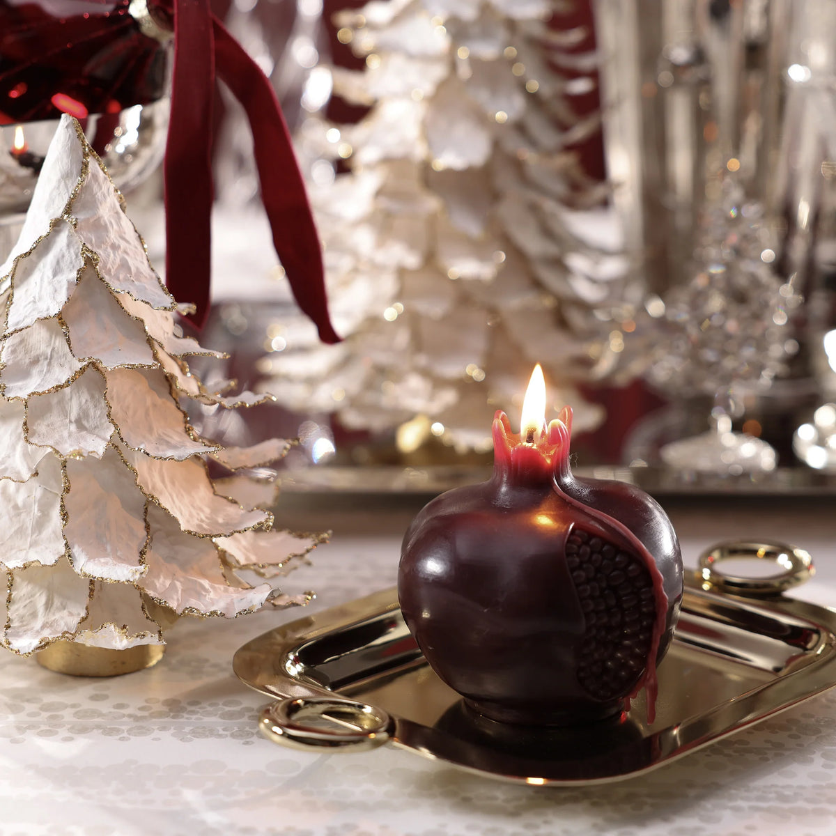 Pomegranate Candle in Burgundy