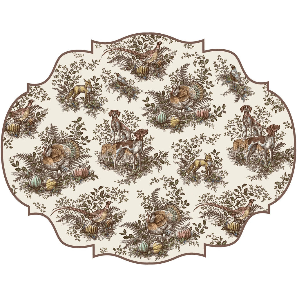 Die-cut Harvest Toile Frame Placemat